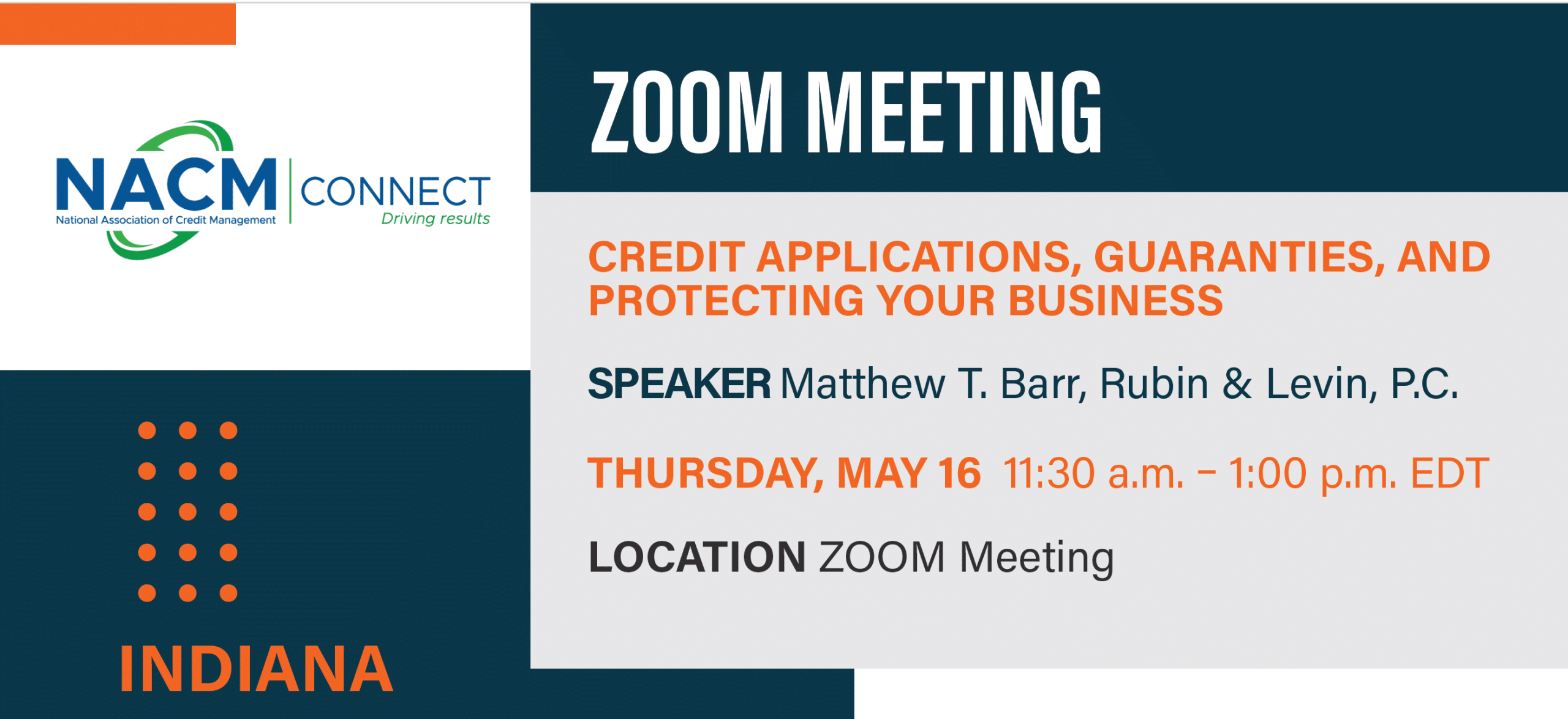 Indiana Best Practices Discussion Group: Zoom Meeting NACM