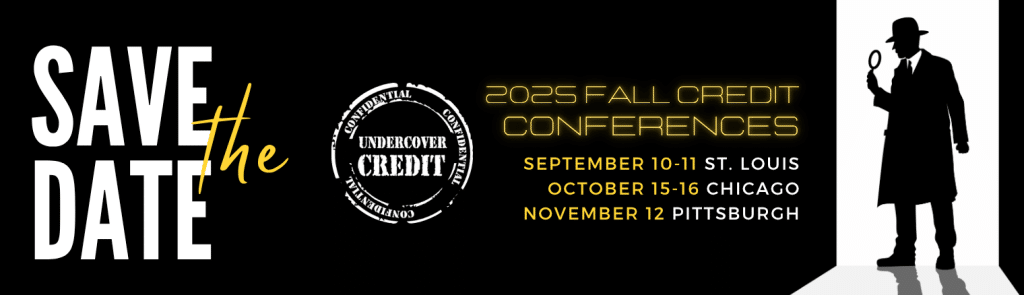 Undercover Credit Save the Dates Silhouette of man with a magnifying glass